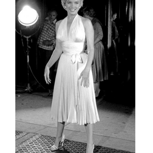 Vintage White Tie Neck + Waist Sundress - Picture 10 of 16